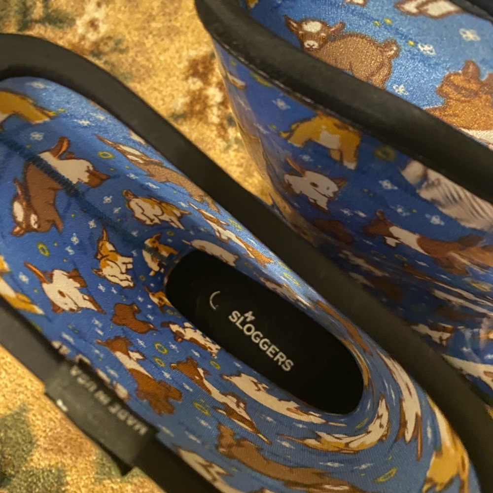 Sloggers WOMEN'S RAIN & GARDEN BOOT Size 9 Mid-Calf Blue Lamb print Gently Used - Picture 4 of 7